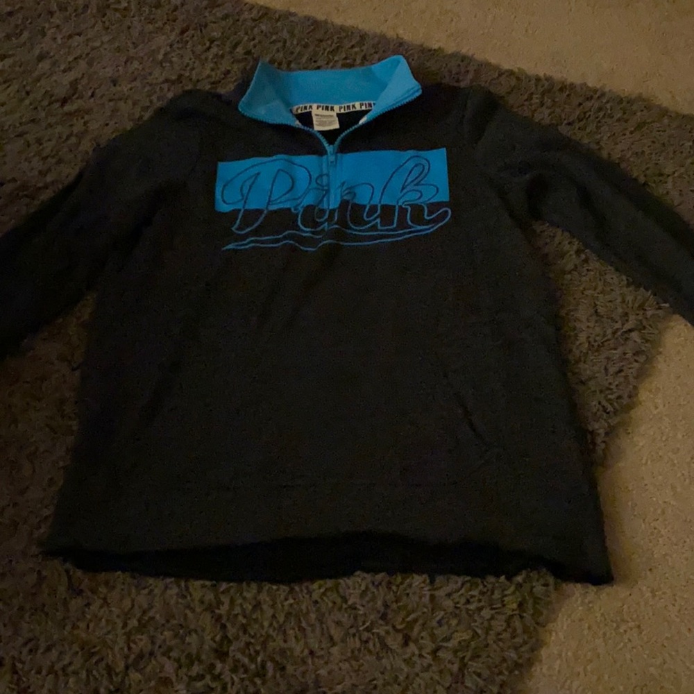 Pink 1/4 zip pull over